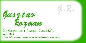 gusztav rozman business card